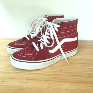 Vans Sk8-hi sneaker- burgundy-sz 6.5 women’s